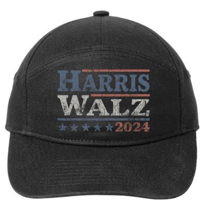 Harris Walz 2024 Election Kamala Harris Tim Waltz 2024 7-Panel Snapback Hat