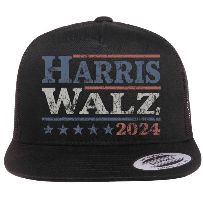 Harris Walz 2024 Election Kamala Harris Tim Waltz 2024 Flat Bill Trucker Hat