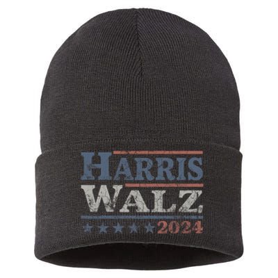 Harris Walz 2024 Election Kamala Harris Tim Waltz 2024 Sustainable Knit Beanie