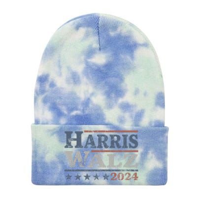 Harris Walz 2024 Election Kamala Harris Tim Waltz 2024 Tie Dye 12in Knit Beanie