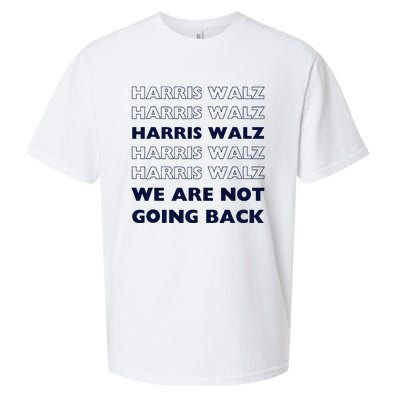 Harris Waltz 2024 We Are Not Going Back Tim Walz Kamala Sueded Cloud Jersey T-Shirt