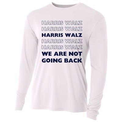 Harris Waltz 2024 We Are Not Going Back Tim Walz Kamala Cooling Performance Long Sleeve Crew