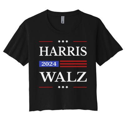 Harris Walz 2024 Kamala Harris 2024 Tim Walz 2024 Usa Fla Women's Crop Top Tee