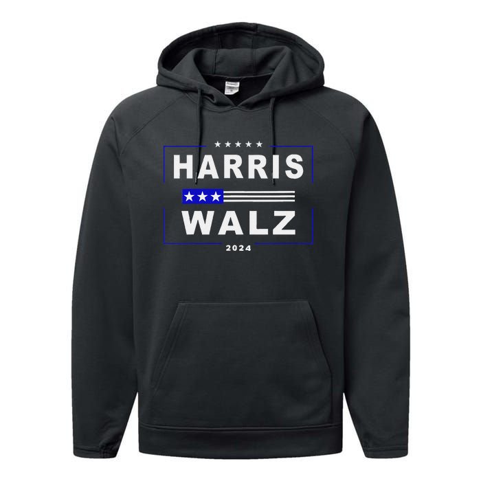 Harris Waltz 2024 President Election Kamala Harris Tim Waltz Performance Fleece Hoodie