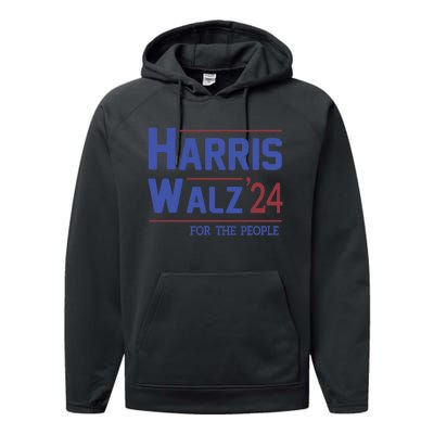 Harris Walz 2024 Kamala Harris 2024 Tim Walz 2024 Usa Fla Performance Fleece Hoodie