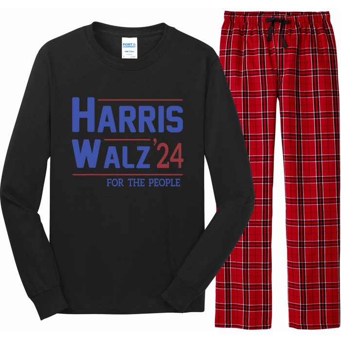 Harris Walz 2024 Kamala Harris 2024 Tim Walz 2024 Usa Fla Long Sleeve Pajama Set