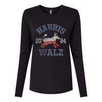 Harris Waltz 2024 Election Kamala Harris Tim Waltz 2024 Womens Cotton Relaxed Long Sleeve T-Shirt