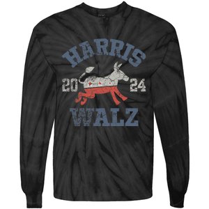 Harris Waltz 2024 Election Kamala Harris Tim Waltz 2024 Tie-Dye Long Sleeve Shirt