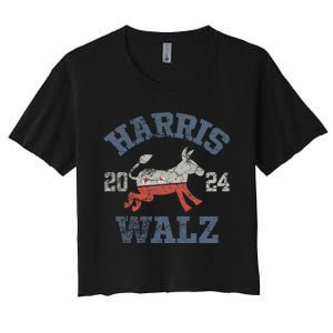 Harris Waltz 2024 Election Kamala Harris Tim Waltz 2024 Women's Crop Top Tee