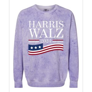 Harris Waltz 2024 Election Funny Kamala Harris Tim Walz 2024 Colorblast Crewneck Sweatshirt