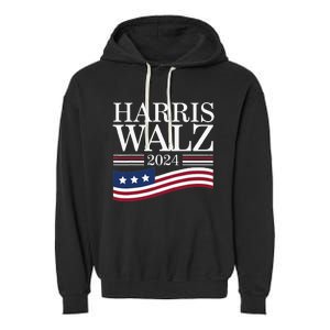 Harris Waltz 2024 Election Funny Kamala Harris Tim Walz 2024 Garment-Dyed Fleece Hoodie