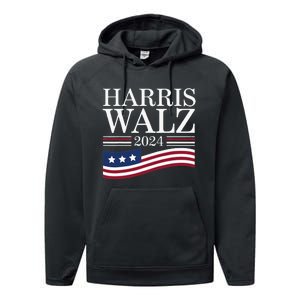 Harris Waltz 2024 Election Funny Kamala Harris Tim Walz 2024 Performance Fleece Hoodie