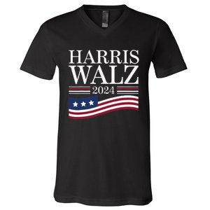 Harris Waltz 2024 Election Funny Kamala Harris Tim Walz 2024 V-Neck T-Shirt