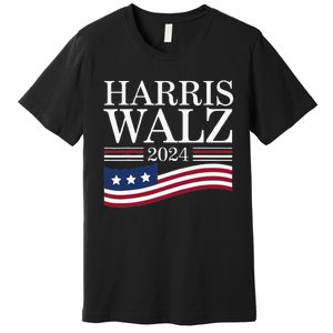 Harris Waltz 2024 Election Funny Kamala Harris Tim Walz 2024 Premium T-Shirt