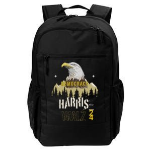 Harris Walz 2024 Retro Eagle Faded Stripes Harris Waltz 2024 Daily Commute Backpack