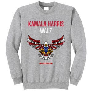 Harris Walz 2024 Retro Eagle Faded Stripes Harris Waltz 2024 Sweatshirt