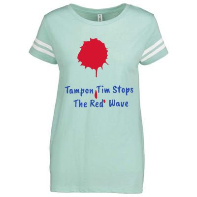 Harris Walz 2024 Tampon Tim Stops The Red Wave Election Enza Ladies Jersey Football T-Shirt