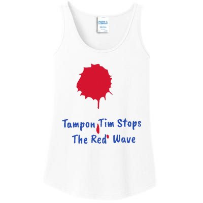 Harris Walz 2024 Tampon Tim Stops The Red Wave Election Ladies Essential Tank