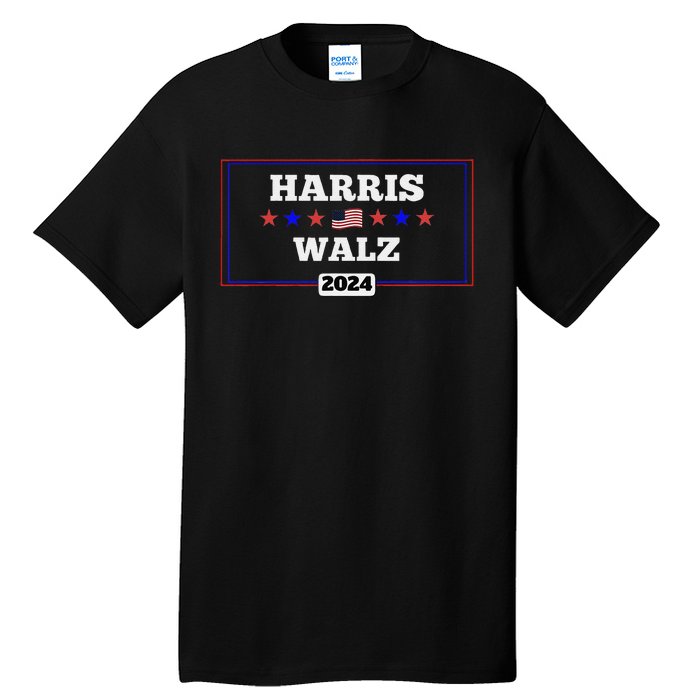 Harris Waltz 2024 Election Kamala Harris Tim Waltz President Tall T-Shirt