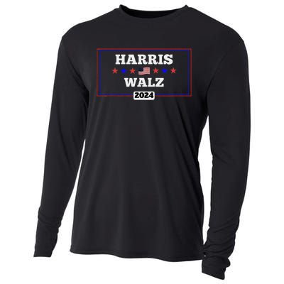 Harris Waltz 2024 Election Kamala Harris Tim Waltz President Cooling Performance Long Sleeve Crew