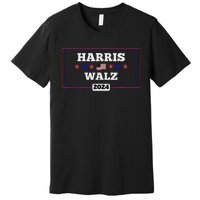 Harris Waltz 2024 Election Kamala Harris Tim Waltz President Premium T-Shirt