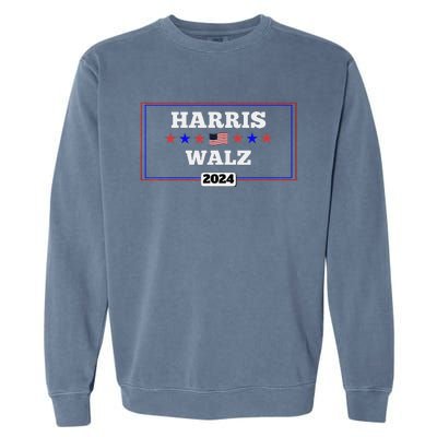 Harris Waltz 2024 Election Kamala Harris Tim Waltz President Garment-Dyed Sweatshirt