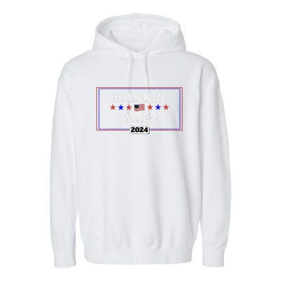 Harris Waltz 2024 Election Kamala Harris Tim Waltz President Garment-Dyed Fleece Hoodie