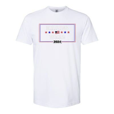 Harris Waltz 2024 Election Kamala Harris Tim Waltz President Softstyle CVC T-Shirt