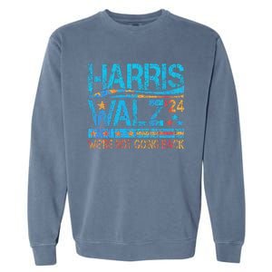 Harris Waltz 2024 Election Kamala Harris Tim Waltz 2024 Garment-Dyed Sweatshirt