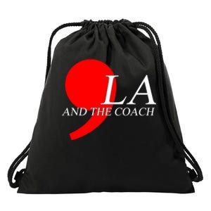 Harris Walz 2024 Comma La And The Coach Drawstring Bag