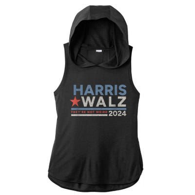 Harris | Walz | 2024 | Kamala Harris | Tim Walz | Not Weird Ladies PosiCharge Tri-Blend Wicking Draft Hoodie Tank