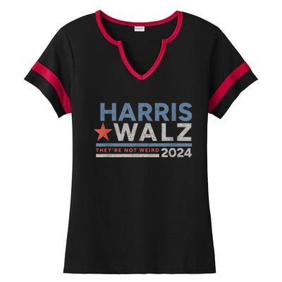 Harris | Walz | 2024 | Kamala Harris | Tim Walz | Not Weird Ladies Halftime Notch Neck Tee