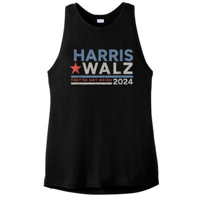 Harris | Walz | 2024 | Kamala Harris | Tim Walz | Not Weird Ladies PosiCharge Tri-Blend Wicking Tank