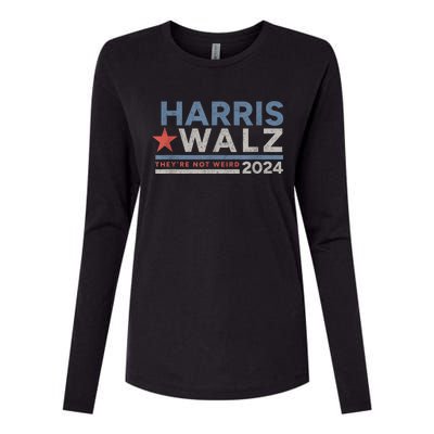 Harris | Walz | 2024 | Kamala Harris | Tim Walz | Not Weird Womens Cotton Relaxed Long Sleeve T-Shirt