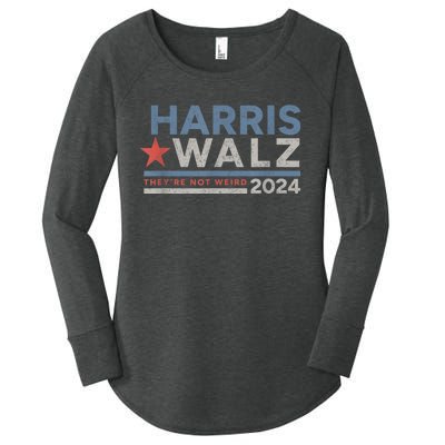 Harris | Walz | 2024 | Kamala Harris | Tim Walz | Not Weird Women's Perfect Tri Tunic Long Sleeve Shirt