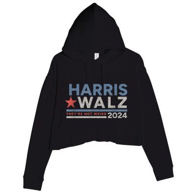 Harris | Walz | 2024 | Kamala Harris | Tim Walz | Not Weird Crop Fleece Hoodie