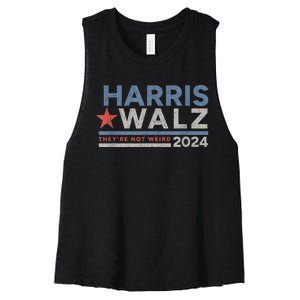 Harris | Walz | 2024 | Kamala Harris | Tim Walz | Not Weird Women's Racerback Cropped Tank