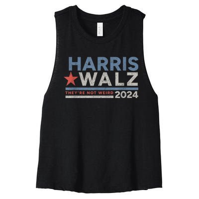 Harris | Walz | 2024 | Kamala Harris | Tim Walz | Not Weird Women's Racerback Cropped Tank