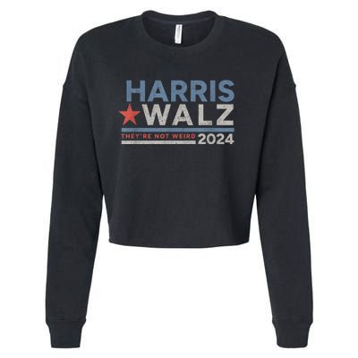 Harris | Walz | 2024 | Kamala Harris | Tim Walz | Not Weird Cropped Pullover Crew