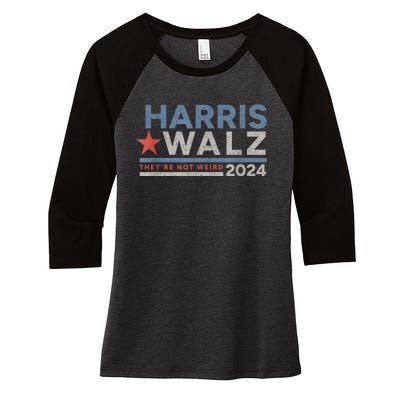 Harris | Walz | 2024 | Kamala Harris | Tim Walz | Not Weird Women's Tri-Blend 3/4-Sleeve Raglan Shirt