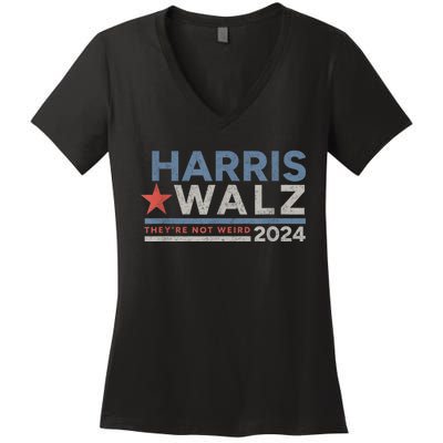 Harris | Walz | 2024 | Kamala Harris | Tim Walz | Not Weird Women's V-Neck T-Shirt