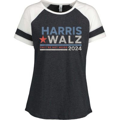 Harris | Walz | 2024 | Kamala Harris | Tim Walz | Not Weird Enza Ladies Jersey Colorblock Tee