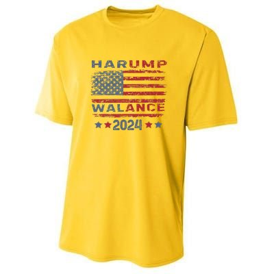 Harump Wallace 2024 Harris Trump Walz Vance Youth Performance Sprint T-Shirt