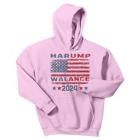 Harump Wallace 2024 Harris Trump Walz Vance Kids Hoodie