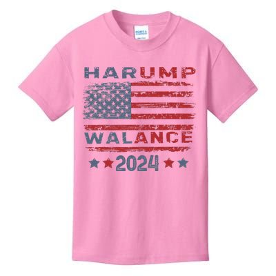 Harump Wallace 2024 Harris Trump Walz Vance Kids T-Shirt