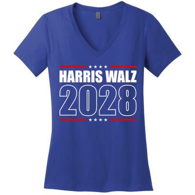 Harris Waltz 2028 Kamala Harris 2028 Tim Waltz For President Cool Gift Women's V-Neck T-Shirt