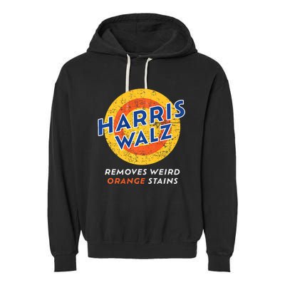 Harris Walz 2024 Waltz Removes Weird Orange Stains Garment-Dyed Fleece Hoodie