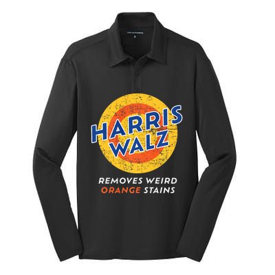 Harris Walz 2024 Waltz Removes Weird Orange Stains Silk Touch Performance Long Sleeve Polo