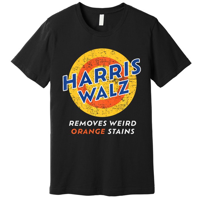 Harris Walz 2024 Waltz Removes Weird Orange Stains Premium T-Shirt