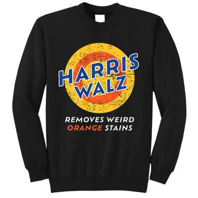 Harris Walz 2024 Waltz Removes Weird Orange Stains Tall Sweatshirt